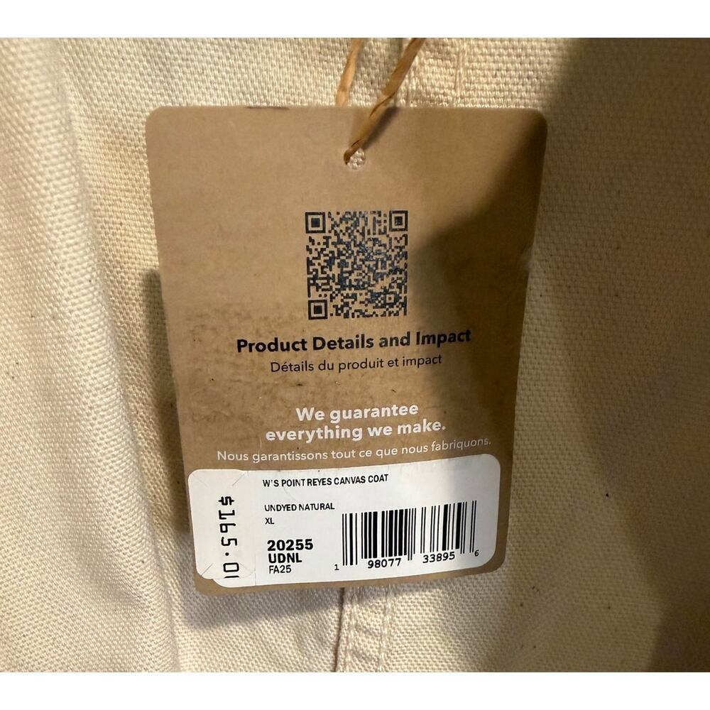 NWT Patagonia Women's Point Reyes Canvas Coat - XL - Picture 6 of 8